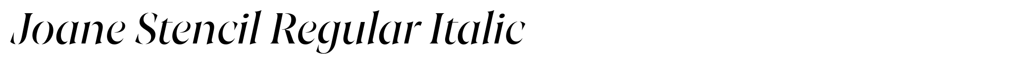 Joane Stencil Regular Italic image